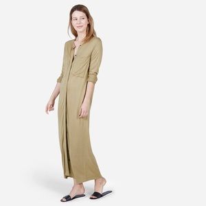 Everlane Long sleeved button down maxi dress
